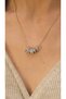 Gold Topcuk Chain Silver Ring Charm Detail Necklace - 2