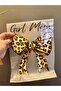 Iron-On Leopard Bow Embroidery Transfer Print 28X20 cm