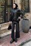 Zippered Leather Jacket Black