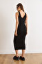 Women's Black Cardigan Dress Soft Textured Suit Tkm-19000448 - 4