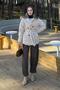 Fur Collar Tie Detail Coat Stone