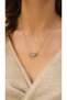 Gold Topcuk Chain Silver Ring Charm Detail Necklace - 3