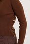 Women's Brown Side Button Detailed Corded Fabric Knitwear Sweater Kzk-19001117 - 4