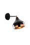 Glossy Black Metal Sconce E27 Wall Lamp 17X28X28 cm Bedroom and Living Room - 2