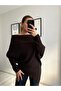 Madonna Collar Asymmetrical Cut Knit Sweater