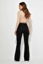 Livia Women's Stretch Fabric Black Spanish Jeans Trousers (Thick Fabric Does Not Show Inside) - 6