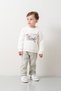 Hooded Plush Jacketed Triple Baby Boy Set - 6