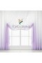 Purple Lilac Tulle Double-Breasted Model 3-Layer Pleated Tulle Curtain with Color Transition from Bottom to Top