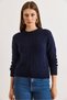 Women's Navy Blue Lace-Like Knit Soft Textured Knitwear Sweater Kzk-19001053 - 4