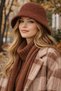 Women's Premium Cloche Hat Winter Boho Bucket Hat - Bitter Brown - 2
