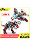 2IN1 Jurassic Mechanical Indominus Rex Dinosaur World Model Building Blocks City Fighter Dino Par... - 7
