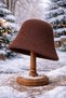 Women's Premium Cloche Hat Winter Boho Bucket Hat - Bitter Brown