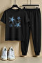 Unisex Eternal Light Design Printed T-Shirt - 2-Piece Tracksuit Set