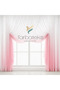 Pink Powder Tulle with Color Transition from Bottom to Top Double-Breasted Models 3-Layer Pleated Tulle Curtain