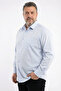 Men's Blue Plus Size Classic Fit Long Sleeve Shirt