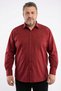 Men's Burgundy Plus Size Classic Fit Long Sleeve Shirt - 3