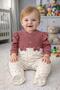 100% Cotton Baby Girl Romper with Ruffle Bow Detail on the Shoulder