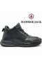 24882 Black Matte Genuine Leather Waterproof Short Ankle Outdoor Winter Half Sneaker Sports Boots Shoes