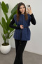 Women's Navy Blue Belted Cashmere Vest - 4