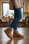 Tan Fur Lined Lace-Up Women's Boots U-15 Z - 3