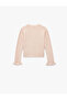 Long Sleeve Crew Neck Ruffled Knitwear Cardigan - 2