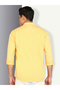 Men Yellow Double Pockets Denim Shirt - 3