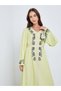 Women Yellow Floral Print Belted Maxi Dress - 2