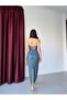 Petrol Strapless Beaded Mdii Evening Dress - 7