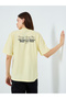 Women Yellow Slogan Print Oversized T-Shirt