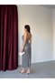 Gray Strapless Beaded Mdii Evening Dress - 5
