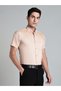Men Beige Short Sleeve Oxford Shirt - 4