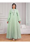 Women Texture Fabric Embellished Detail Jalabiya
