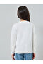 Girls White Knit Cardigan - 5