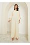 Women Yellow Embellished Maxi Jalabiya - 3