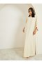 Women Yellow Embellished Maxi Jalabiya