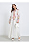 Women Embroidered Long Sleeve Maxi Jalabiya - 3