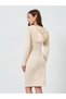 Women Hooded Bodycon Knee Length Dress - 5
