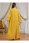 Women Texture Fabric Sequin Patch Detail Jalabiya - 3