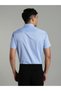 Men Blue Short Sleeve Oxford Shirt - 3