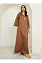 Women Brown Jacquard Jalabiya - 3