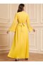 Women Yellow Floral Embroidery Jalabiya - 4