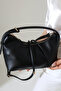 Black Women's Mini Size Long Crossbody Strap Hand and Shoulder Bag [20X16 cm] - 8