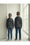 Unisex Children's Anthracite Zippered Hooded Sweatshirt - Most Comfortable Basic Cardigan for School - Daily Use 3-10 Years Old - 5
