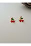 Xuping Minimal Red Cherry Earrings 1Cm-Gold Color Acr8396 - 2