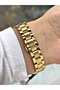 Steel Band Steel Case Gold Color Women Wristwatch 2457Mr - 5