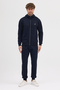 Compact Cotton Comfort Fit Men's Hooded Tracksuit Set Ally-3042
