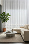 Bamboo Floor, Tulle Curtain with Skirt Tassels, Linen Look Natural Texture, 1 to 2.5 Regular Pleats, Ecru - 7