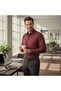 Men's Classic Wide Cut Plain Self Patterned Long Sleeve Shirt