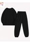Women's Printed Crew Neck Top Jogger Bottom Tracksuit Set - 5