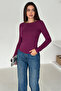 Women's Off-Shoulder Fit Blouse – Burgundy Glow - 4